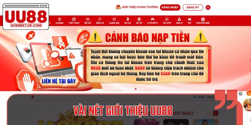 Giới Thiệu UU88 - Địa Chỉ Tin Cậy Cho Người Mê Cá Cược 1 Một số thông tin giới thiệu UU88 cho người mới tìm hiểu